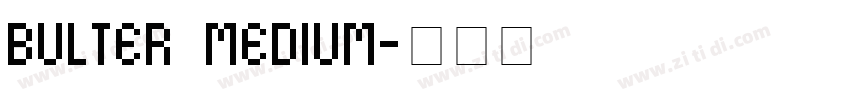 bulter medium字体转换